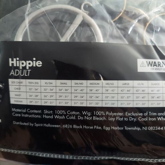 NEW Spirit Halloween Adult Hippie Shirt Costume L/XL - Picture 5 of 6